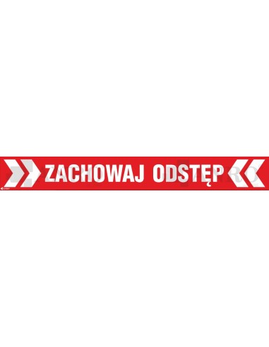 Oznaczenie podłogowe "Zachowaj odstęp"
