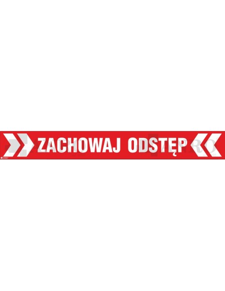 Oznaczenie podłogowe "Zachowaj odstęp"