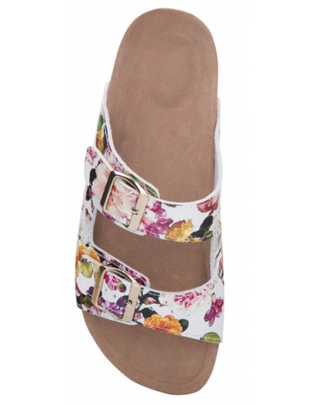 KLAPKI DAMSKIE KOREK KWIATKI