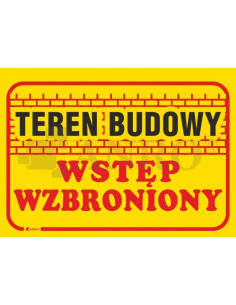 Tabliczka budowlana 250x350 2