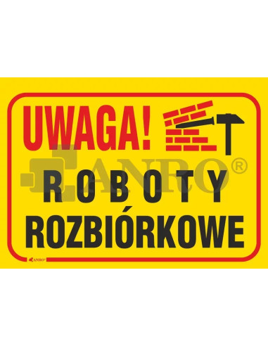 Tabliczka budowlana 250x350