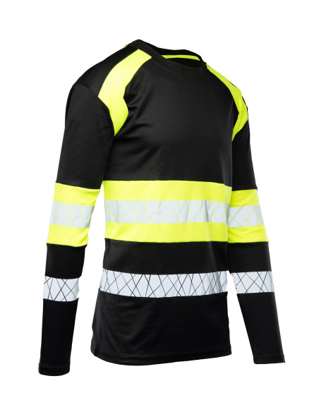 KOSZULKA DŁUGI RĘKAW ODBLASK RIVAL 55% BAWEŁNA 45% ECO POLIESTER