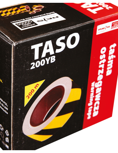 Taśma ostrzegawcza biały+czerwony 200 m