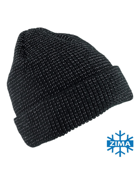 CZAPKA OCIEPLANA ZIMOWA 7116 NIĆ ODBLASKOWA