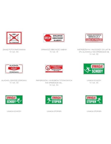 Znak/naklejka informacyjna