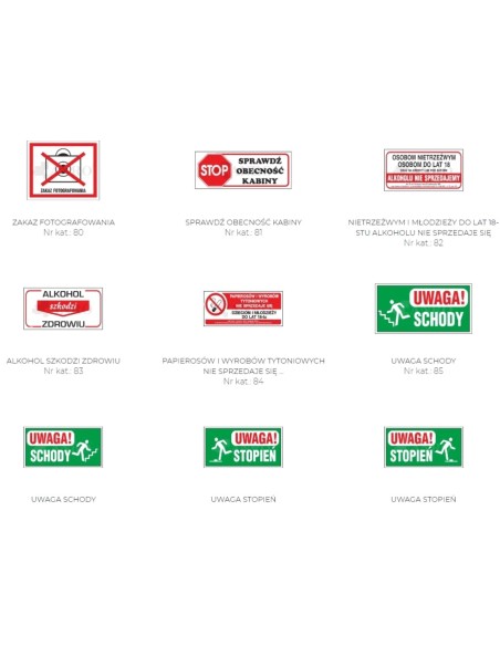 Znak/naklejka informacyjna